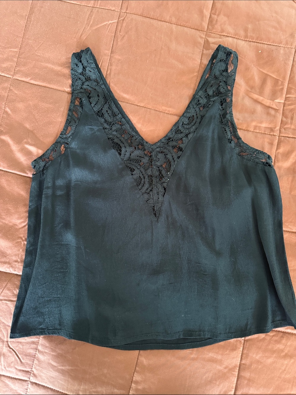 Leith Black Lace V-Neck Camisole